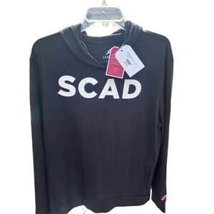 League 91 Men’s black SCAD long sleeve top with hood